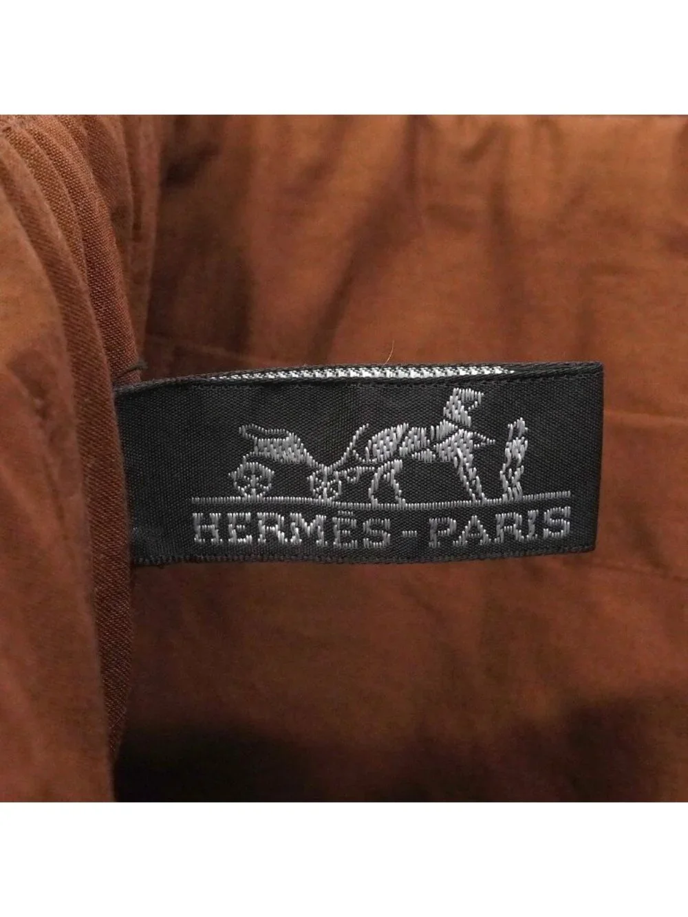 Hermes Tote Amedabaka Badu Posh Canvas Brown Gold